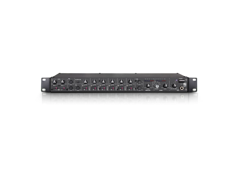 LD Systems ZONE 622 - 19" 2-Zone Mixer 1U 